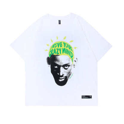 2025 Man Kun T705-2022SS-2025n Street High Street Trend Brand Design Theme: Character Avatar Short Sleeve T-Shirt