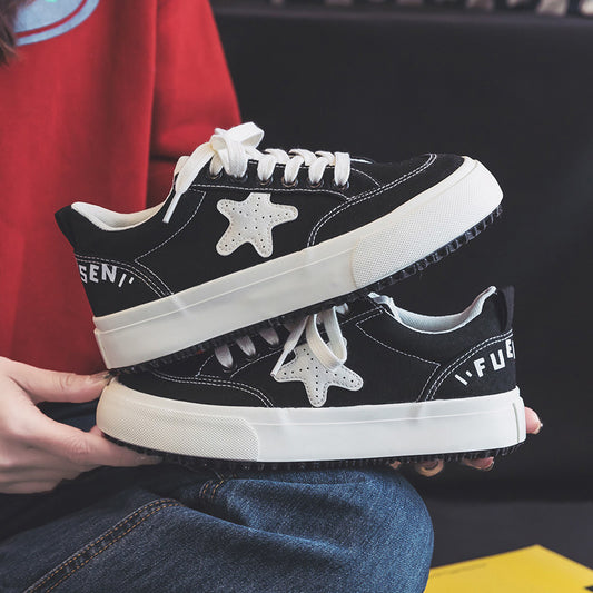 2025  ins tide Korean version of canvas shoes women  spring new student running casual shoes board shoes Internet celebrity street shooting H983