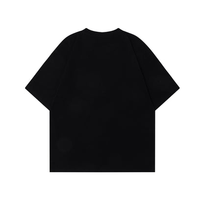 2025 WT388 2025n Street 2025 Summer Stamp Cover Design Men's Loose Haute Sense Neutral Short Sleeve T-Shirt