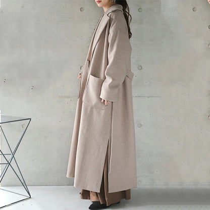 jinran Fall Outfits Woolen Coat Autumn New Elegant Commuter Loose Long Belt Girl Coat
