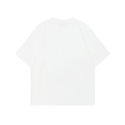 2025 WT388 2025n Street 2025 Summer Stamp Cover Design Men's Loose Haute Sense Neutral Short Sleeve T-Shirt