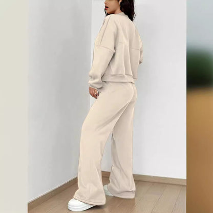 2025 spring and autumn new two-piece set  New trend cardigan zipper slim elastic two-piece set women
