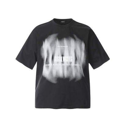 2025 F6621 2025n Street Vintage 2025 Summer Unreal Letter Design Premium Men's Loose Short Sleeve T-Shirt