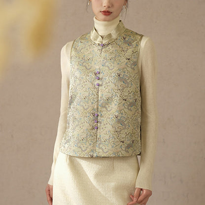 2025 New Chinese style vest for women, imitation Song brocade cloud jacquard vest, new spring top B0101