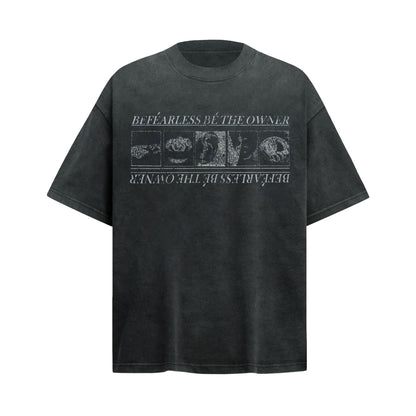 2025 6125 2025n street 2025 retro washed old design men's loose high-end neutral short-sleeved T-shirt