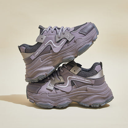 2025  ins Korean version of the new dad shoes for women  spring student sports running casual shoes platform height increase ZL7522