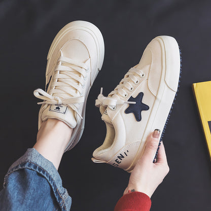 2025  ins tide Korean version of canvas shoes women  spring new student running casual shoes board shoes Internet celebrity street shooting H983