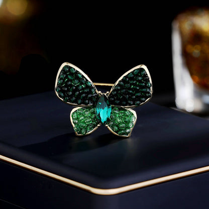 2025 New clothing jacket suit corsage cardigan anti-light fixed clothes pin retro national style butterfly small brooch