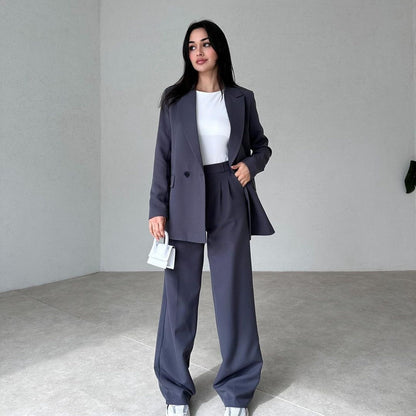 jinran buisnesscore outfit women 2024 Autumn New Fashion Solid Color High Sense Suit Temperament Commuter Trousers Suit