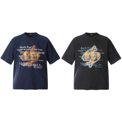 2025 F6603 2025n Street 2025 Summer Patch Embroidery Premium Design Men's Loose Crew Neck Short Sleeve T-Shirt