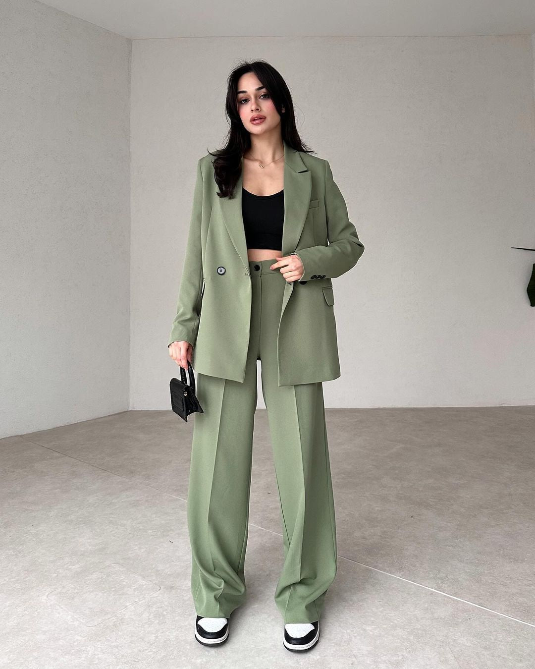 jinran buisnesscore outfit women 2024 Autumn New Fashion Solid Color High Sense Suit Temperament Commuter Trousers Suit