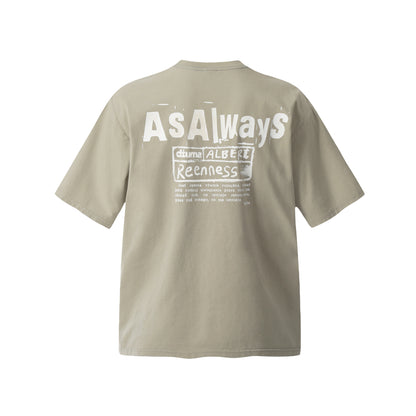 2025 F6619 2025n Street 2025 Summer Washed Old Pattern Design High Sense Men's Loose Short Sleeve T-Shirt