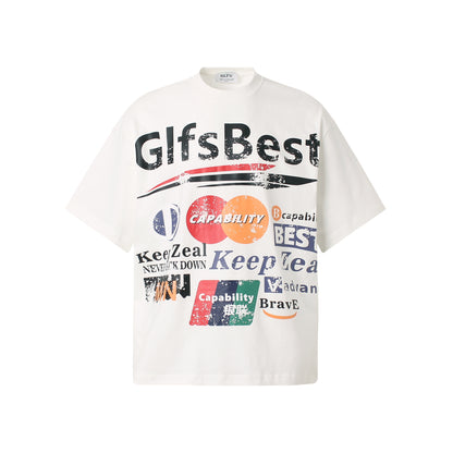 2025 T983 2025n Street 2025 Summer Neutral Creative Fun Map High Sense Design Men's Loose Short Sleeve T-Shirt