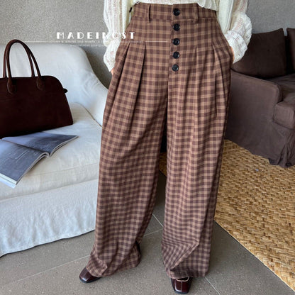 jinran 2024 fall fashion trends Madeinost2024 Autumn New Retro Casual Wide-Leg Straight Casual All-Match Suit Pants Loose Pants