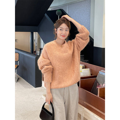 jinran outfit fall Alpaca Sweater Women's 2024 Winter New Korean Style Knitted Sweater