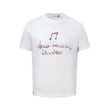2025 27311 2025n Street 2025 Summer Neutral Hand-painted Letter Design Men's Small Board Premium Short Sleeve T-Shirt