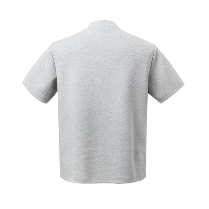 2025 K56 2025n retro deconstruction high sense turquoise street trendy men's short and wide cleanfit small collar short sleeve T-shirt