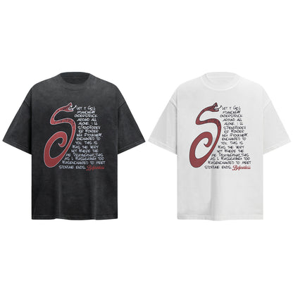 2025 6119 2025n Street 2025 Retro Year of the Snake Limited Design Men's Loose Premium Sense Neutral Short Sleeve T-Shirt