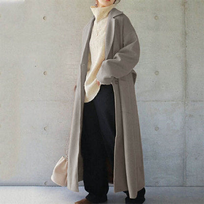 jinran Fall Outfits Woolen Coat Autumn New Elegant Commuter Loose Long Belt Girl Coat