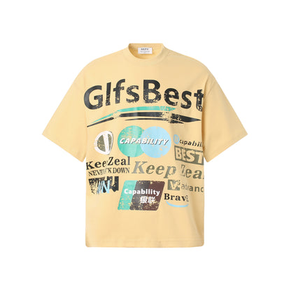 2025 T983 2025n Street 2025 Summer Neutral Creative Fun Map High Sense Design Men's Loose Short Sleeve T-Shirt
