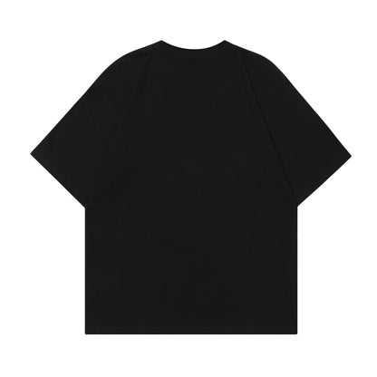 2025 T1008 2025n Street Tide 2025 Summer Men's and Women's Jiugongge Element Love Design Men's Loose Short Sleeve T-Shirt