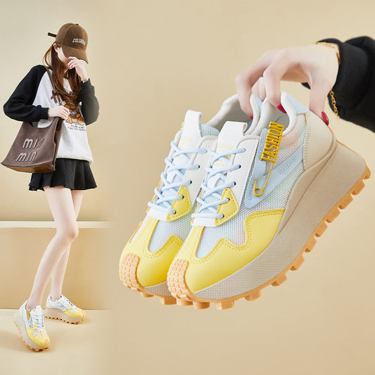2025  ins Korean version of the new Forrest Gump shoes women's  spring student running sports platform heightening casual shoes HL873-1