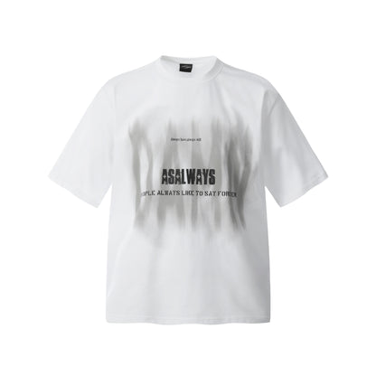 2025 F6621 2025n Street Vintage 2025 Summer Unreal Letter Design Premium Men's Loose Short Sleeve T-Shirt