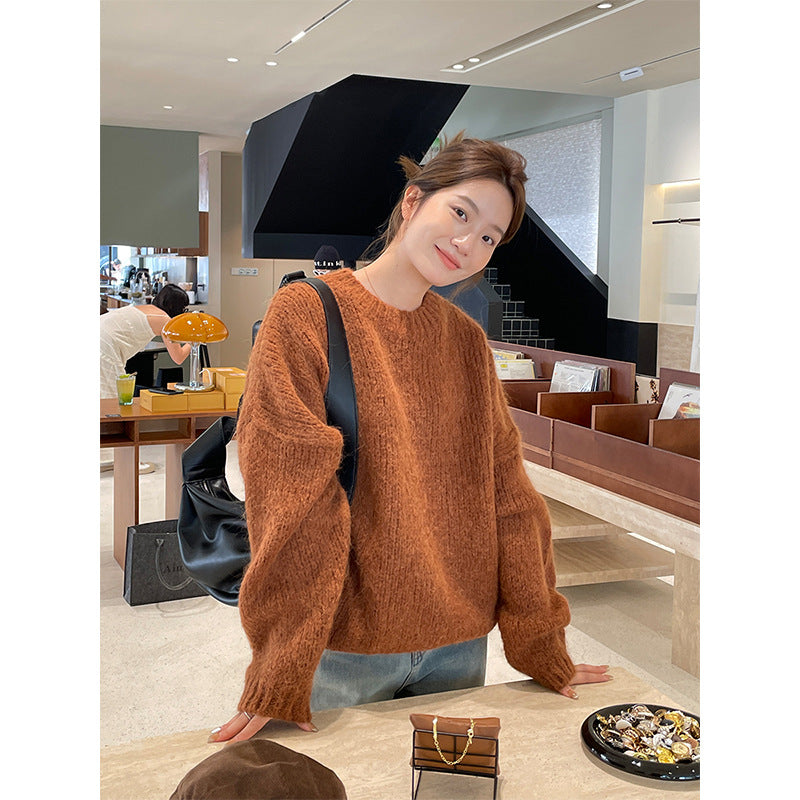 jinran outfit fall Alpaca Sweater Women's 2024 Winter New Korean Style Knitted Sweater