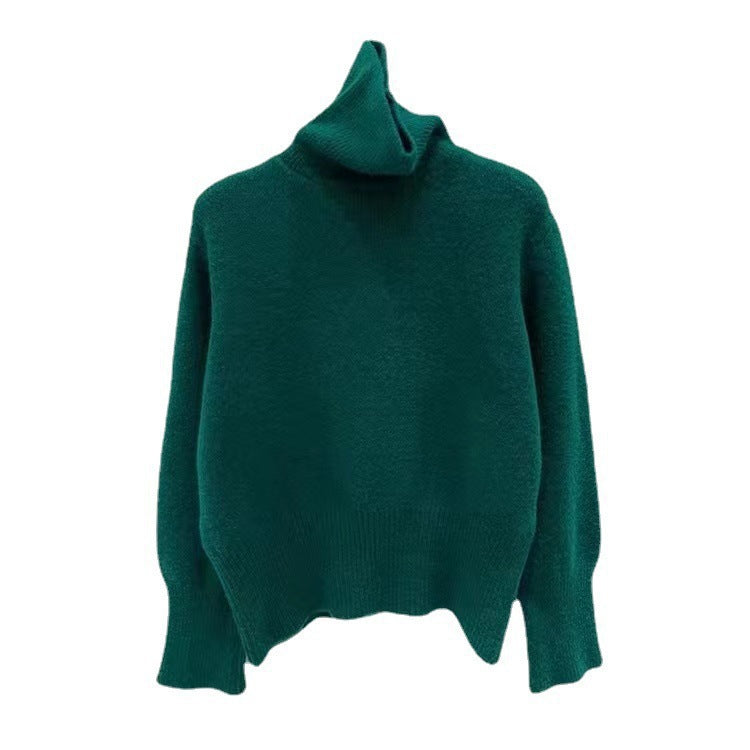 jinran 2000s fashion 2024 Winter New Korean Style Lazy Style Elegant Knitwear Fashionable Western Style Turtleneck Women's Pullover Sweater