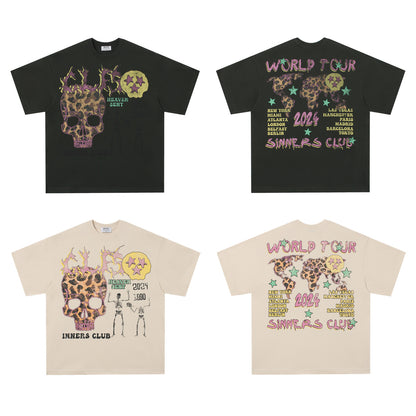 2025 T955 2025n Street 2025 Summer Neutral Fun Spoof Figure High Sense Design Men's Loose Short Sleeve T-Shirt