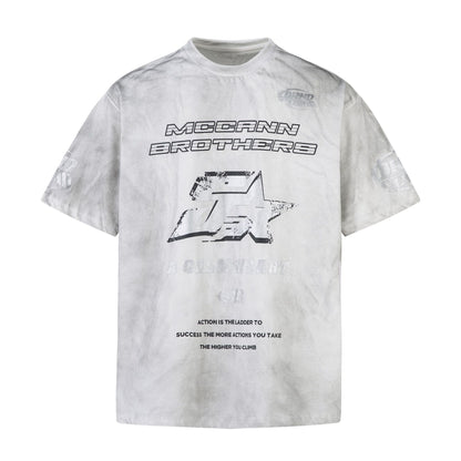 2025 5503 2025n Street 2025 Summer Washed Old Retro Old Design Men's Premium Neutral Short Sleeve T-Shirt