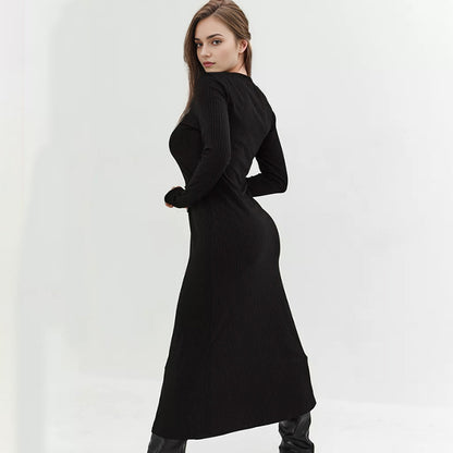 2025 pit strip round neck slim stretch dress popular Wildberries hot spring and summer fashion new women