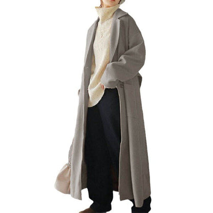 jinran Fall Outfits Woolen Coat Autumn New Elegant Commuter Loose Long Belt Girl Coat