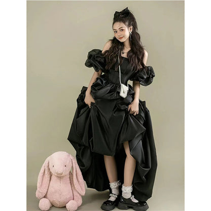 Black evening dress studio photo theme photography wedding engagement wedding photo dress couple dress photo evening dress