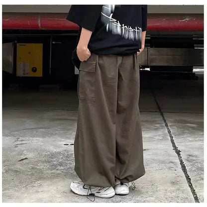 Vintage Baggy Cargo Pants Men Cotton Wide Leg Trousers Male Oversize Retro Loose Casual Japanese Streetwear Hip Hop