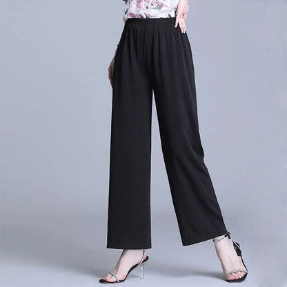 jinran 2022 Summer South Korea Thin Suit Suit Elegant Women Simple Fashion Coat High Waist Straight Tube Capri Pants Two-piece Set