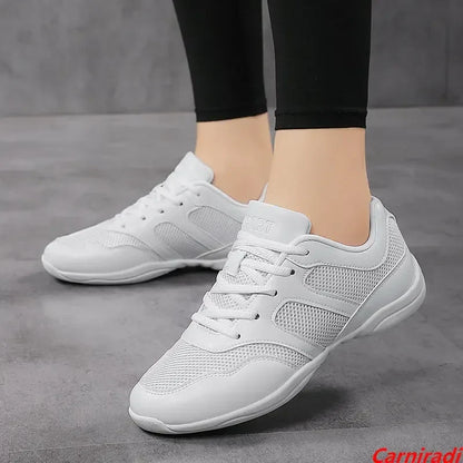 jinran High Quality Lightweight Cheerleading Dance Shoes Girls Boy Summer Training Fitness Sneakers Kids Children Soft Gymnastics Shoes