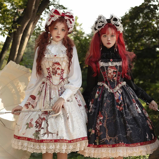 jinran New lolita original design [Cat Traveler JSK] Elegant retro slim-fit dress