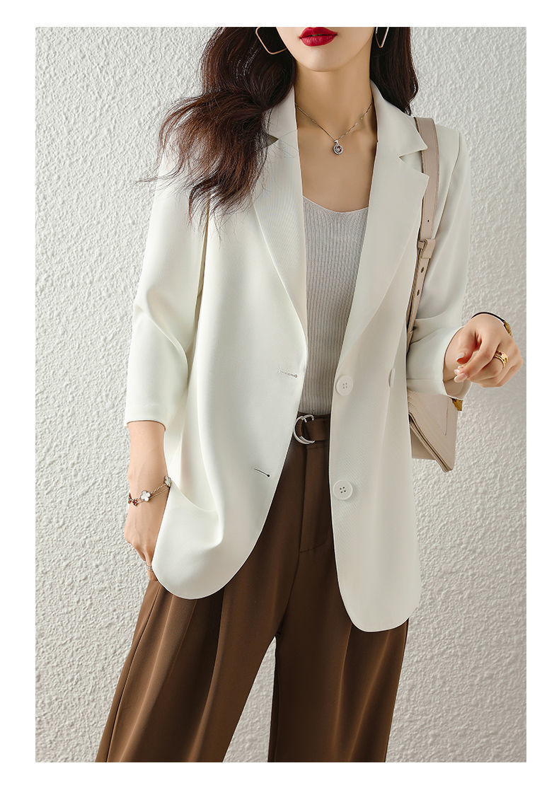 jinran Jacket Women's Summer Short Korean Loose Seven Sleeve Casual Chiffon Sunscreen Suit Women Blazer Suit Women Suit Women