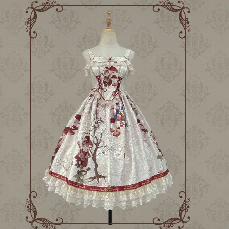 jinran New lolita original design [Cat Traveler JSK] Elegant retro slim-fit dress