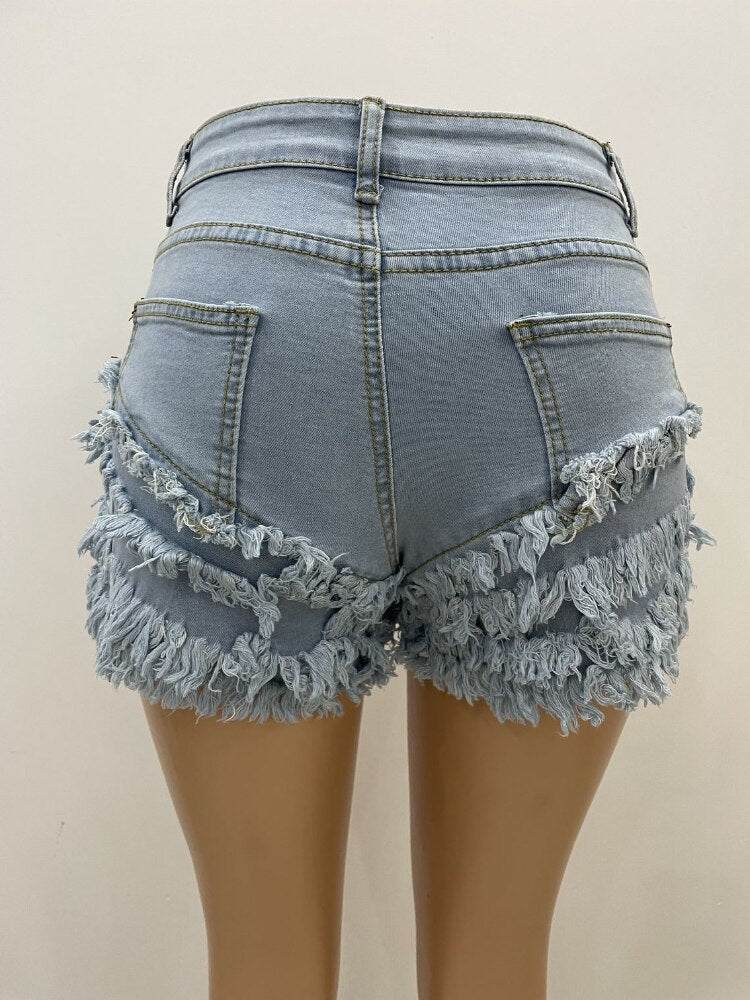 jinran 2022 New Edging Ruffled Denim Shorts Fashionable Ladies Skirt Pants Short Jeans Pants for Women  Pockets Casual Women Clothing