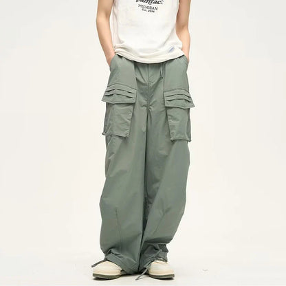 Parachute Cargo Pants Men Oversize Cargo Trousers Male Y2K Sweatpants Men High Waist Japanese Streetwear Hip Hop