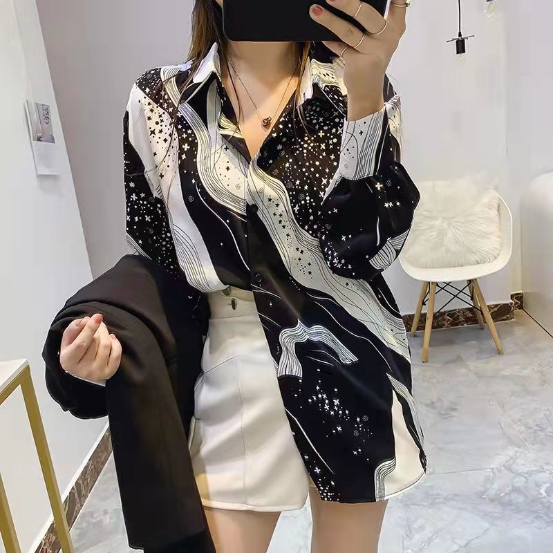 jinran Chiffon Blouse for Women Shirt with A Sense of Design Spring Summer Women Fashion Boho Top Women Korean Fashion Shirts