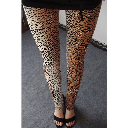 jinran Spring And Summer New Women's Plus Size Leopard Print Cropped Pants Breathable Hip Lift Leggings Women