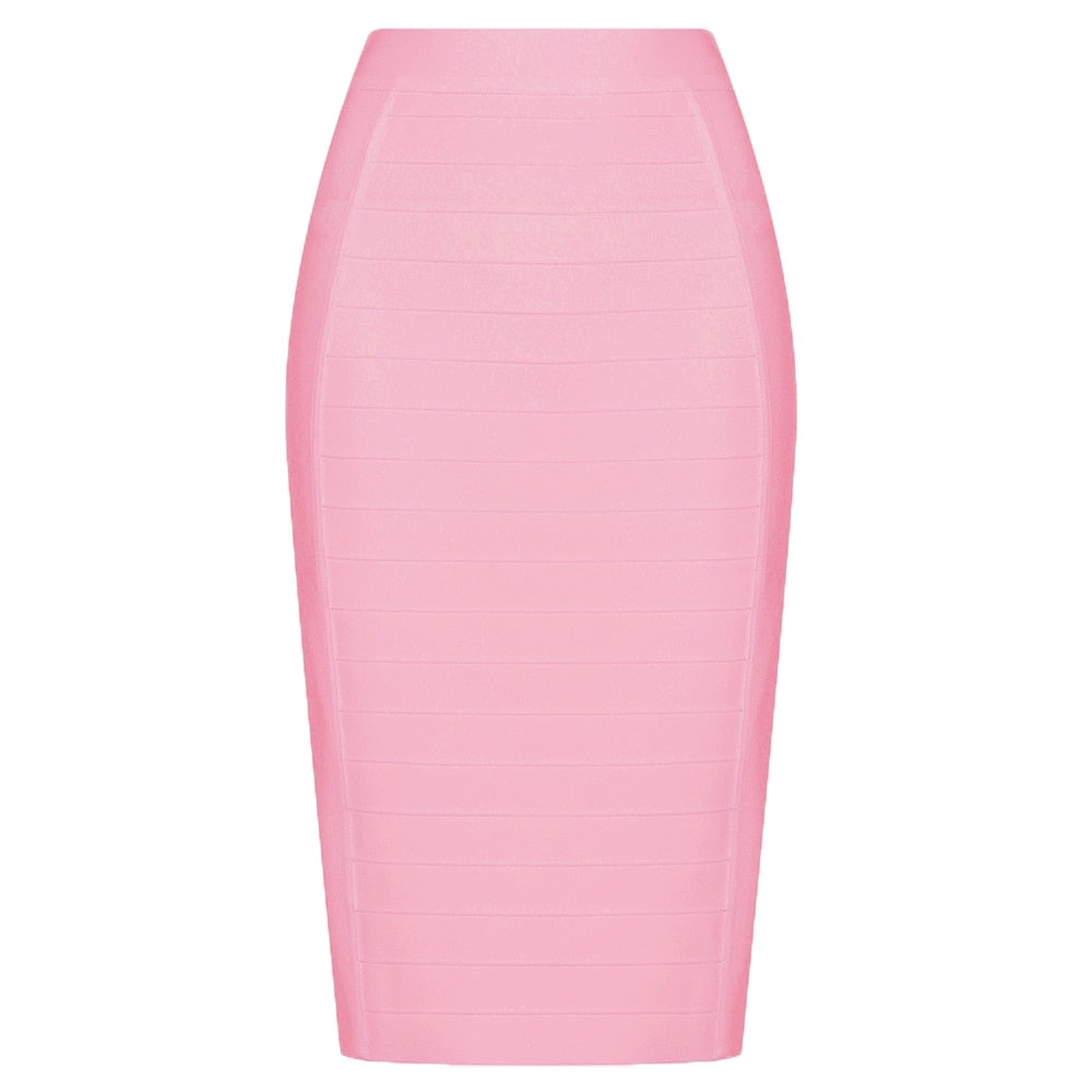 jinran New Bandage Skirts Women Bodycon Woman Skirts Sexy Harajuku Party Club Elegant Celebrity Pencil Skrit Plus Size XL