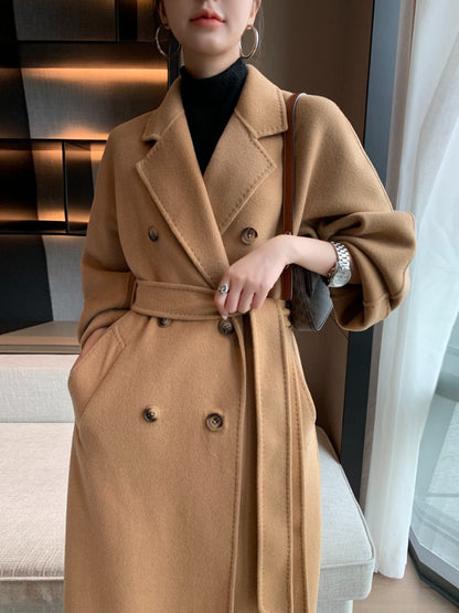 jinran Cotton Padded Autumn Winter New Classic Camel Wool Coat Loose Fashion Joker Temperament Woolen Coat Coats and Jackets Women