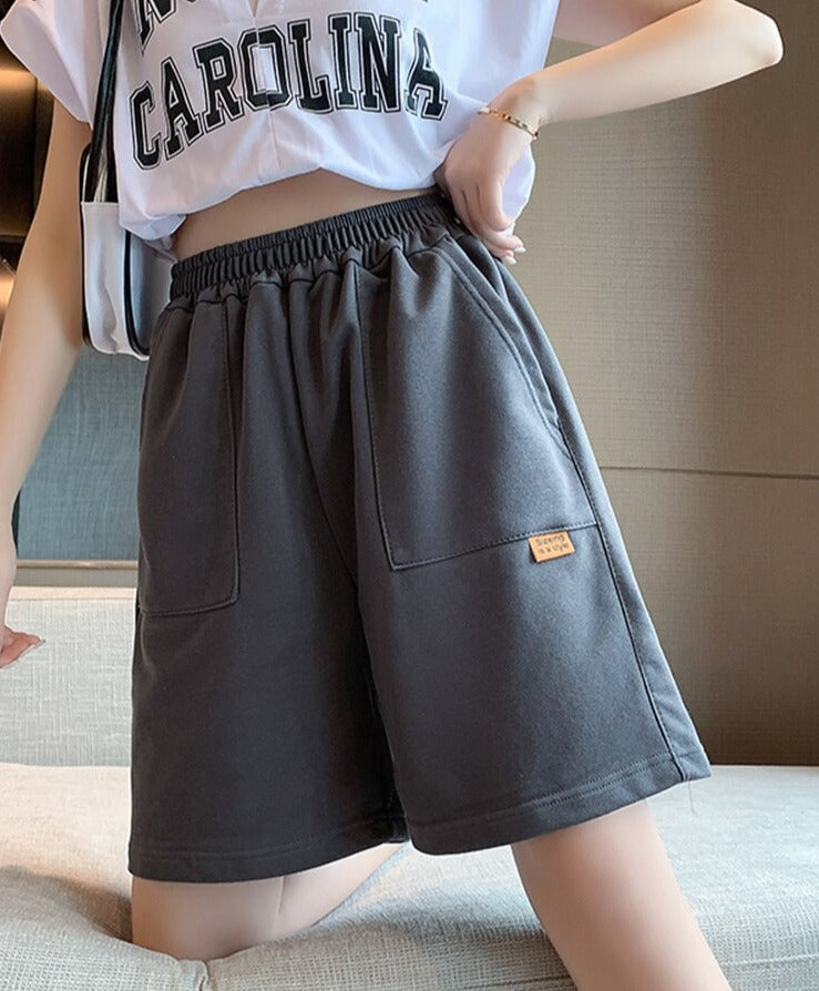 jinran Sport Casual Shorts for Women Summer Loose Boyfriends Korean Shorts High Waist Thin Wide Leg Straight Short Pants Female