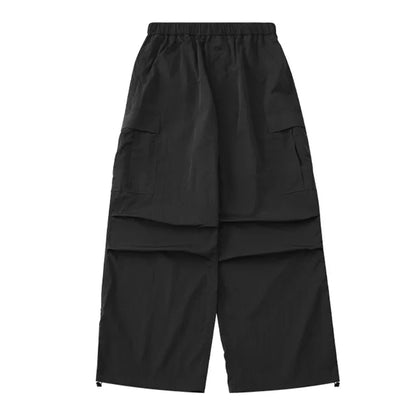 Baggy Cargo Pants Men Green Parachute Wide Leg Trousers Male Black Oversize Loose Casual Streetwear Hip Hop Waterproof