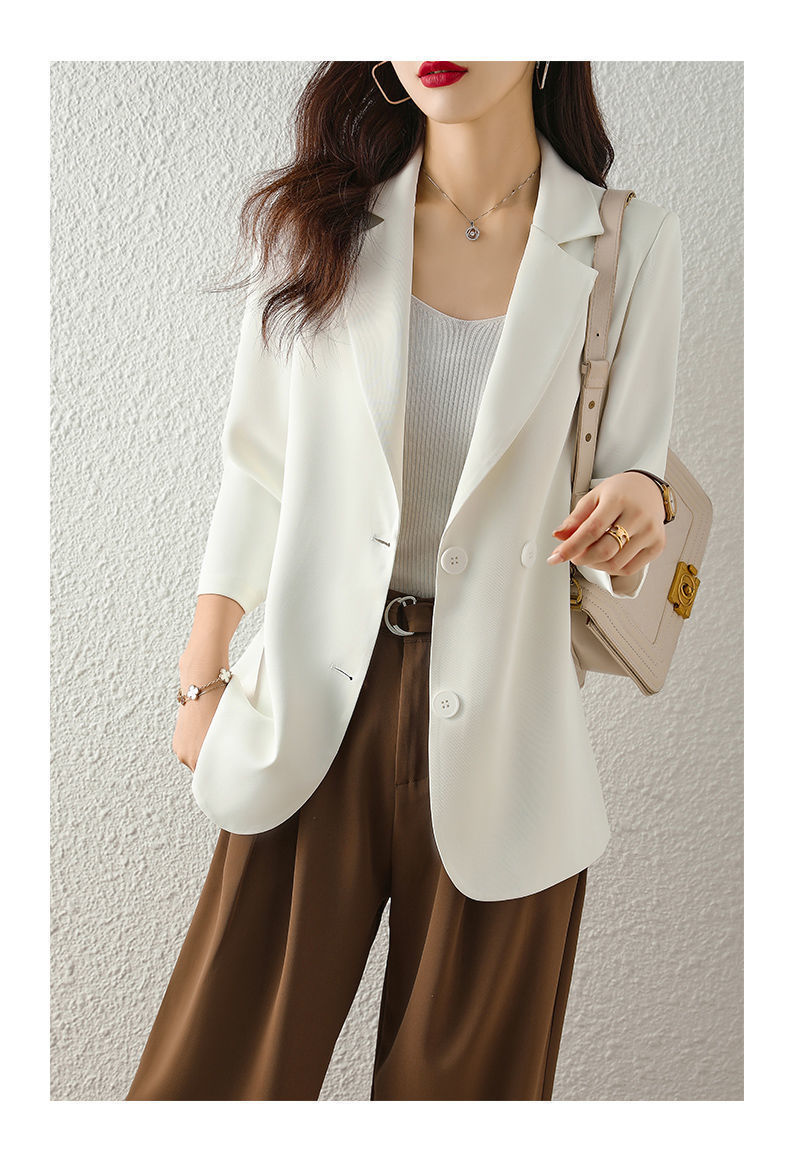 jinran Jacket Women's Summer Short Korean Loose Seven Sleeve Casual Chiffon Sunscreen Suit Women Blazer Suit Women Suit Women