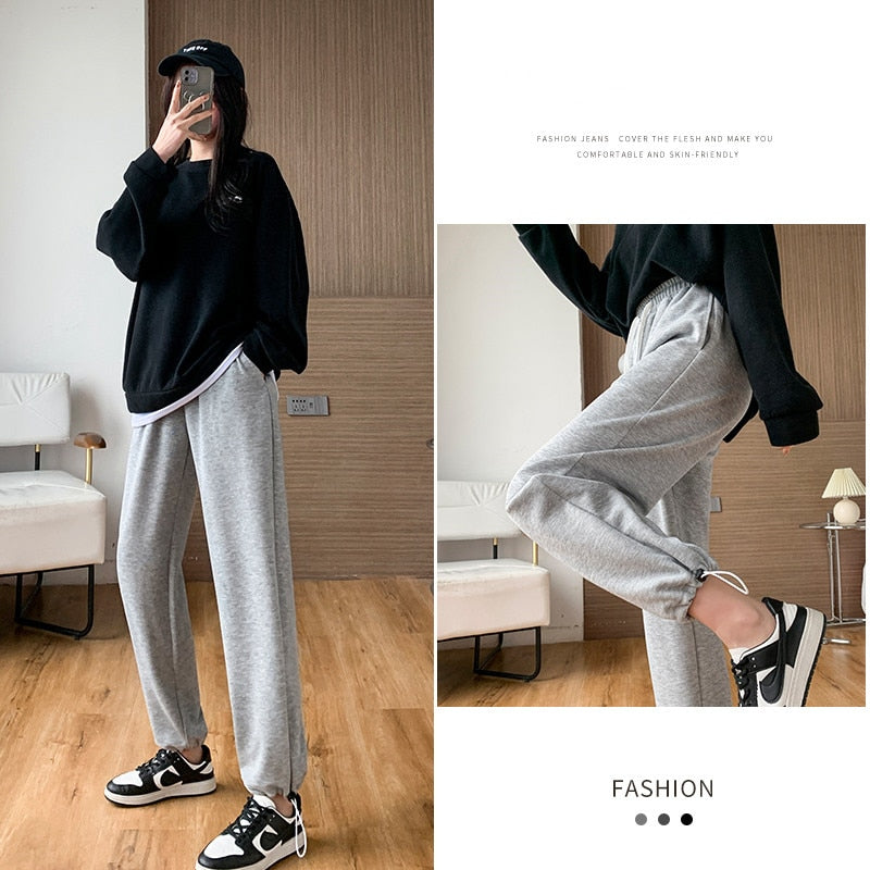 jinran Female New Korean Fashion Wide Leg Pants Women'S Loose In Spring And Autumn, Showing The Trend Of Little Chap Sportswear Lady